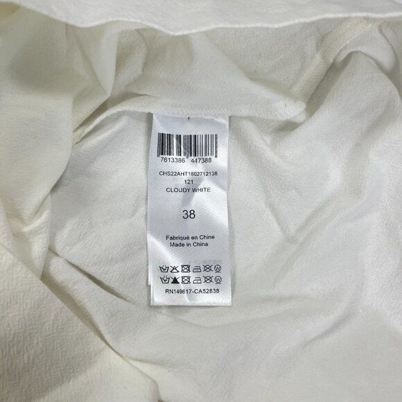 $455 NOWT See By Chloé Floral Lace Top Blouse Size 38 Deep Forest White Cotton - Picture 8 of 11